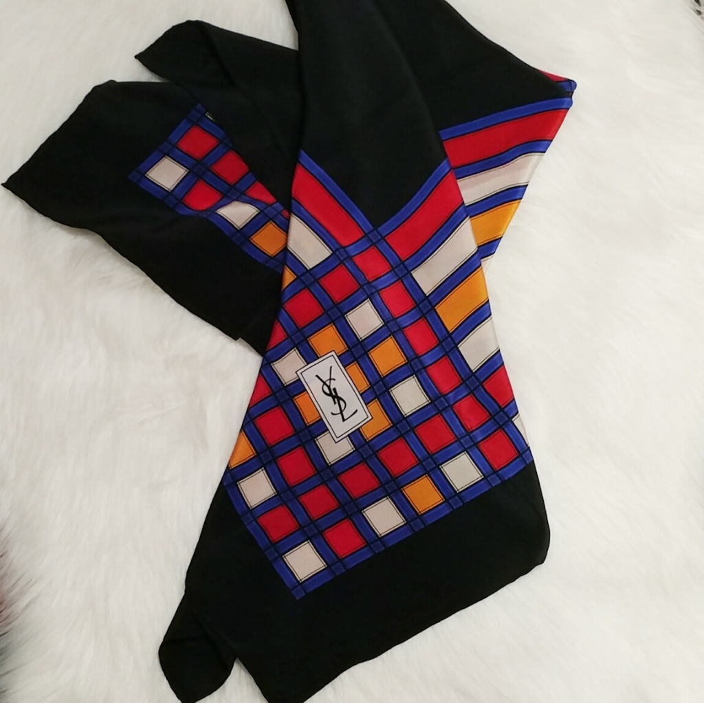 Authentic Yves Saint Laurent Silk Scarf